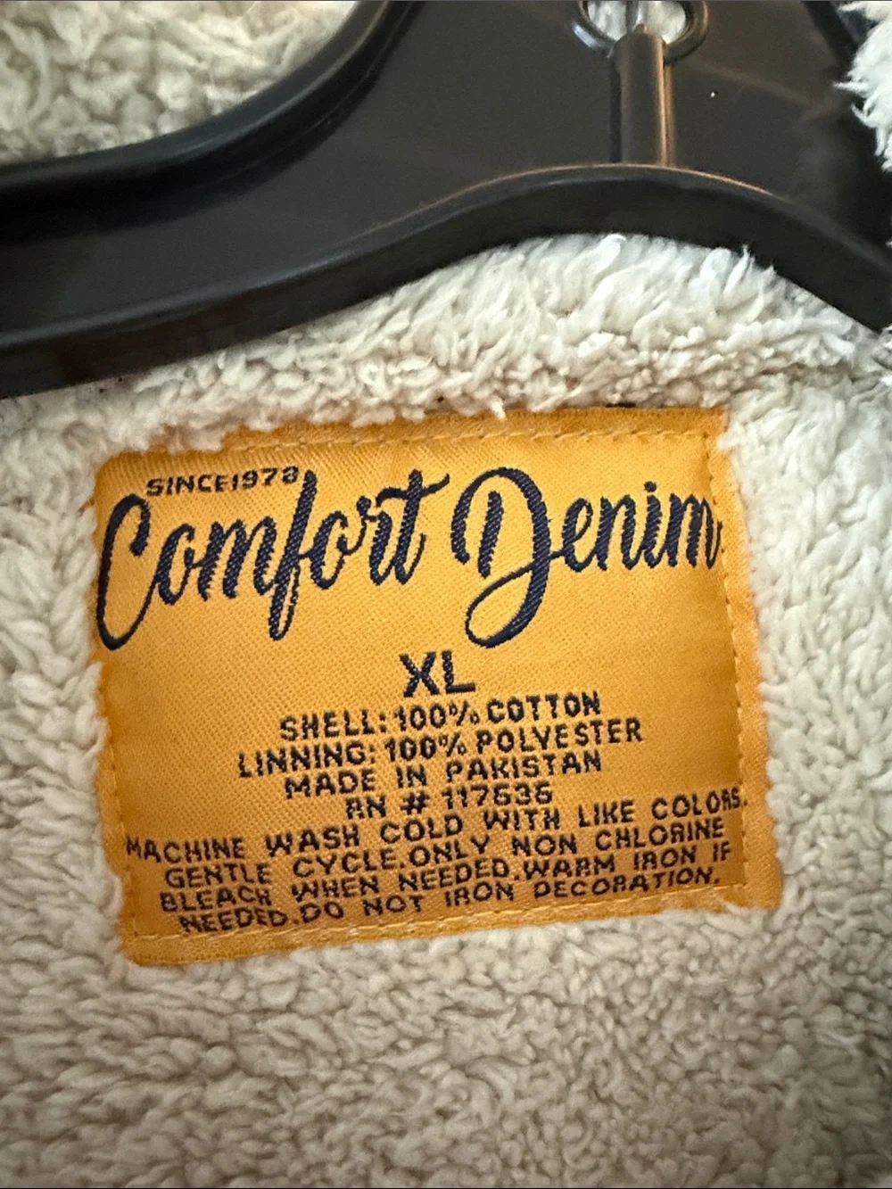 Jean Jacket with Sherpa Collar - Dark Blue